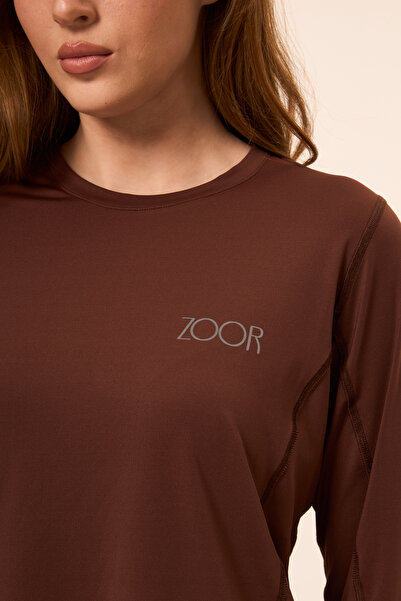 Zoor Kadın Uzun Kol Compression Fitness Gym Spor Body Tshirt