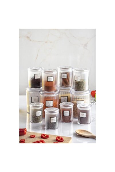 OSKA GLOBAL Set of 12 Baroque Round 3 Size Jars & Storage Container & Food Co...
