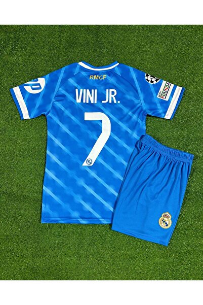 AJAX STAR Real Madrid 2025/26 Yeni Sezon Vini jr Alternatif Çocuk Forması ( B...