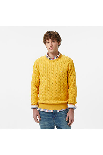 Tommy Hilfiger Core Essentials Erkek Sarı Triko