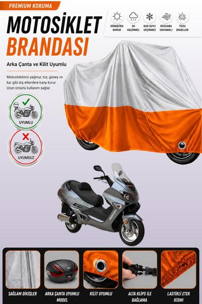 Cemku Double Gray Top - Orange Bottom, Rear Bag Compatible Asian Armada 250 M...