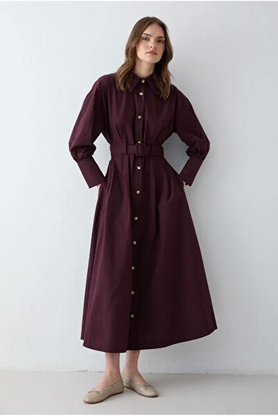 Melike Tatar Poplin Elbise 32-2707