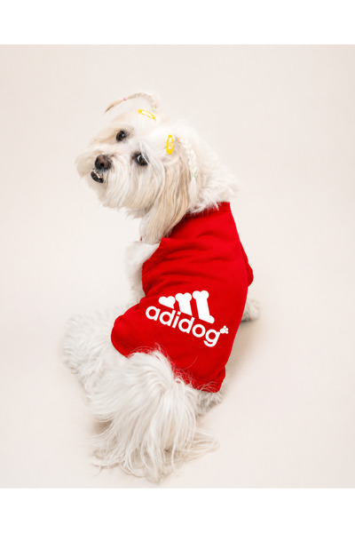 Buddy Store Kedi & Köpek Kıyafeti Adidog Baskılı Atlet