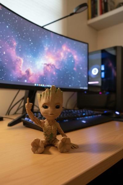 BYSELF 3D Groot Figür Saksı Masaüstü Aksesuarı Biblo Dekoratif Maket