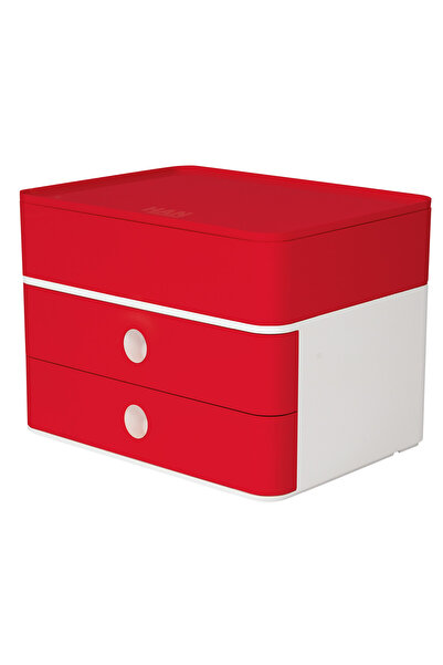HAN Θήκη με 2 τσιμπίδες + κουτί εργαλείων Allison Smart Box Plus - ροζ κερασί