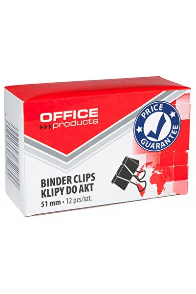 OFFICE products Clip hartie 51mm, 12buc/cutie, - negru