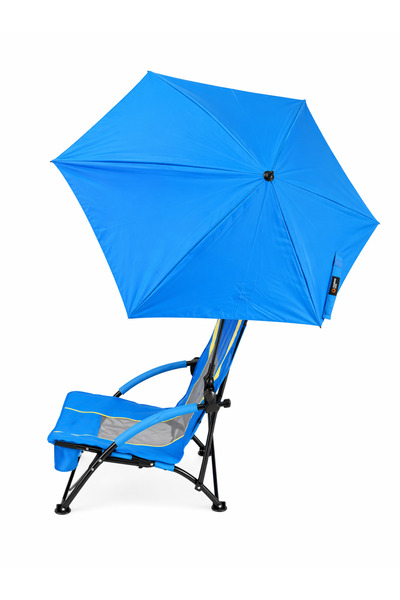 Outdoor Pro Set 2 Scaune de Plaja si Camping Pliabile Outdoor Pro, cu 2 Umbrele Reglabile 360° UPF 50+ si Suport Pahare