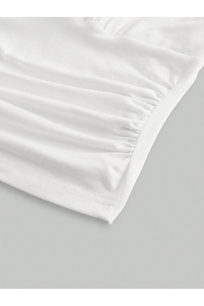 Wildco White Halter Neck Crop Blouse, Women's Halter Neck Crop Blouse, Summer White Crop Top