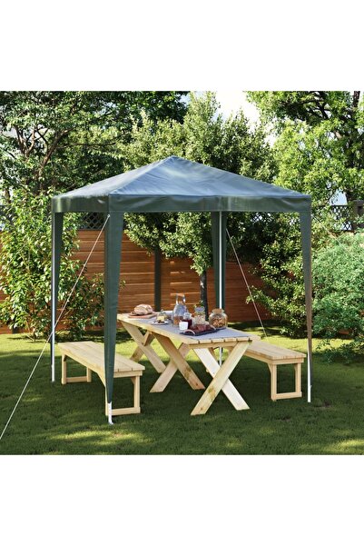 vidaxl Cort de petrecere profesional, verde, 2 x 2 m