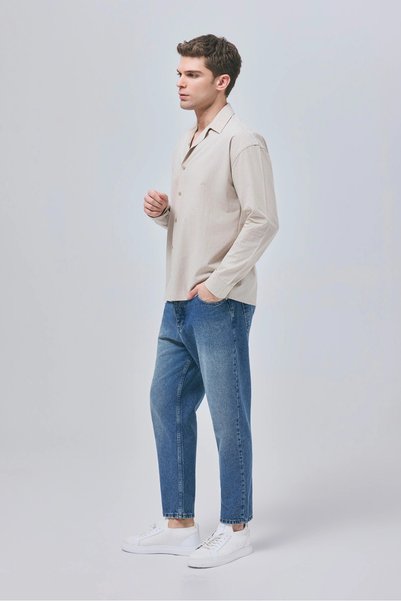 MARDA Flared Linen Shirt