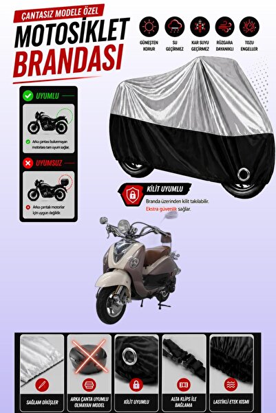 Cemku Twin Top Gray - Bottom Black Mondial 125 Znu Compatible Engine Cover, R...