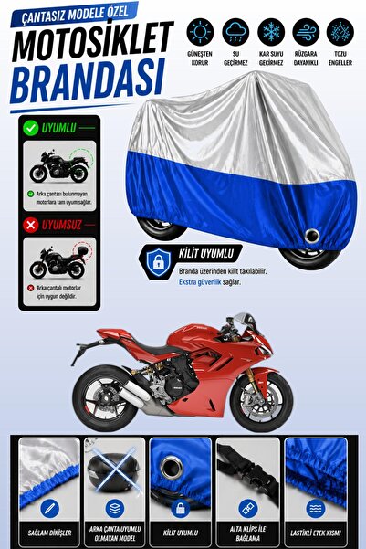 Cemku Twin Top Gray - Bottom Blue Ducati Supersport S Compatible Engine Cover...