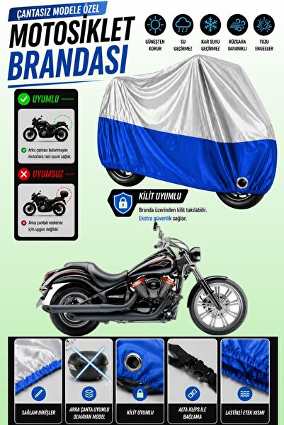 Cemku Twin Top Gray - Bottom Blue Kawasaki Vn 900 Custom Special Compatible E...