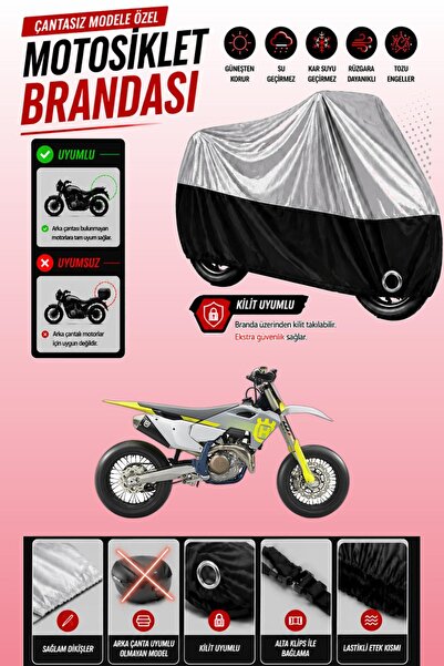 Cemku Twin غطاء محرك متوافق مع Husqvarna FS 450 باللون الرمادي من الأعلى والأ...