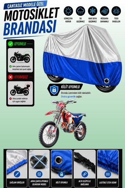 Cemku Twin غطاء محرك علوي رمادي - سفلي أزرق متوافق مع KTM 250 EXC-F Six Days،...