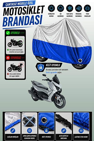 Cemku Twin غطاء محرك متوافق مع RKS RZ 250S باللون الرمادي من الأعلى والأزرق م...