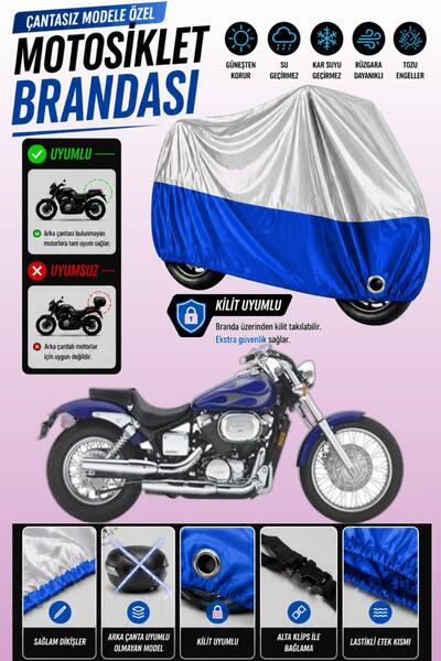 Cemku Twin Top Gray - Bottom Blue Honda Shadow Spirit 750 Compatible Engine C...