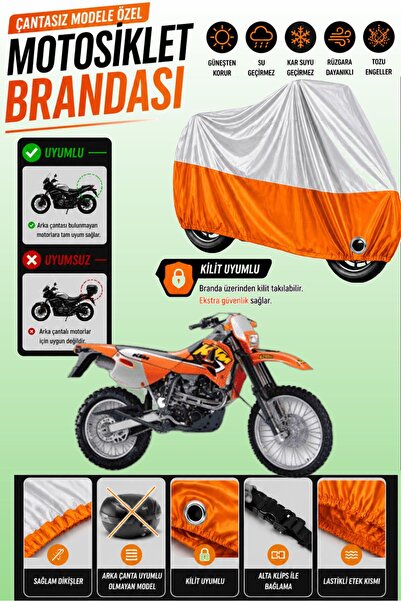 Cemku Twin غطاء محرك متوافق مع KTM 620 SC باللون الرمادي من الأعلى والبرتقالي...
