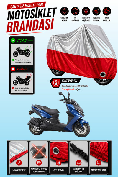 Cemku Twin Top Gray - Bottom Red Kymco Krv 200 Compatible Engine Cover, Rear ...