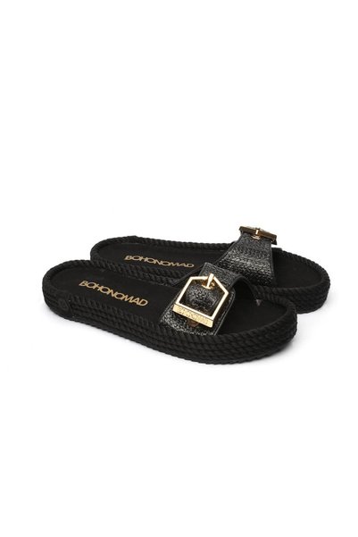 Bohonomad Berlin Women's Slippers - Straw Black