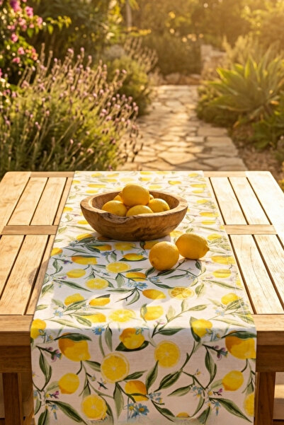 MODA CERO Lemon Patterned Runner 40X140 cm