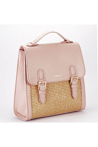 Diana&Co Light pink backpack with woven pattern DHJ727-3 18