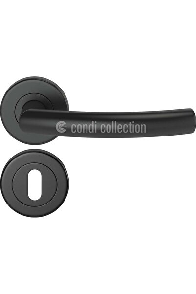 Condi Collection 101İÇ مقبض باب من الفولاذ المقاوم للصدأ باللون الأسود الثابت