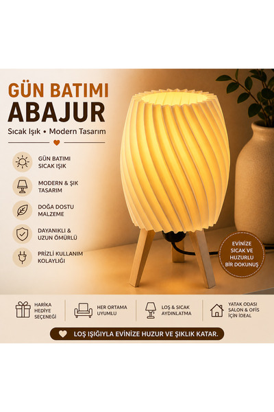 Linia Home Abajur Masa gece Lambası – Modern Dekoratif Gece Lambası