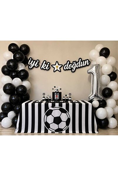 Beşiktaş Doğum Günü Konsepti Siyah Beyaz