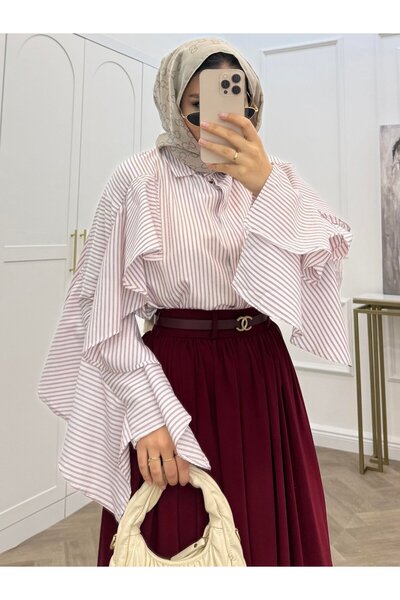 bezenstore FIRFIRLI ÇİZGİLİ GÖMLEK