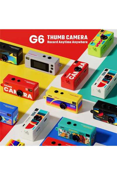 beemen G6 Thumb Camera Mini Anahtarlık Kamera 1080P HD Video Kayıtlı Retro Tasarım Taşınabilir Mini Dijital Kamera