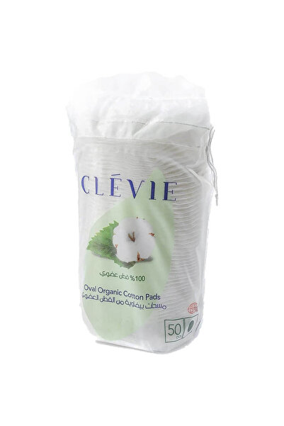 Clevie Oval Organic Cotton Pads 50 pcs
