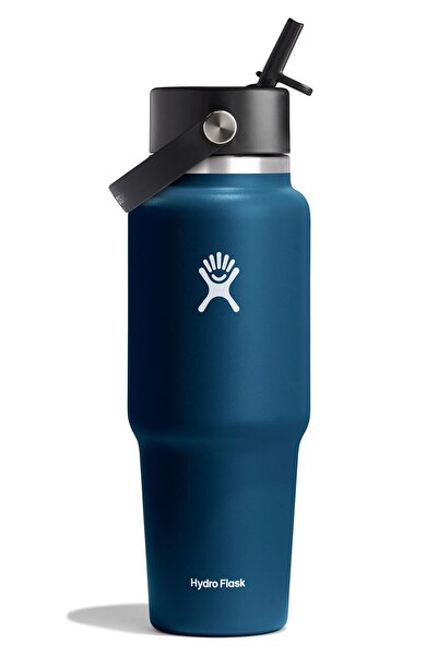 Hydro Flask Geniş Kapak Pipetli Seyahat Tipi Termos 946 ml (32 Oz) - Indigo L...