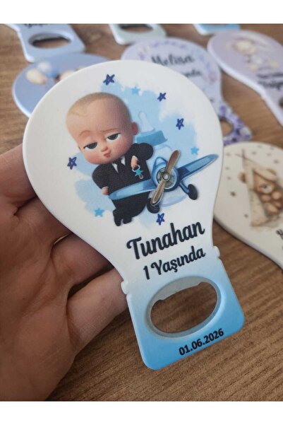 fırsatlar diyarı Balon Açacak Magnet Yeni Doğan Bebek Mevlidi Doğum Günü Patr...
