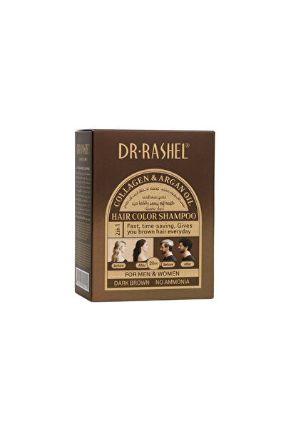 DR.RASHEL Dr. Rashel Șampon colorant șaten închis DRL-1755 25ml x10 – Acoperi...