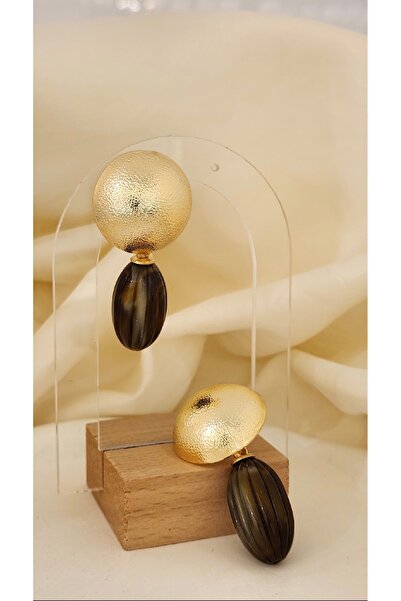 RİSE Gold-coloured Earrings with stones