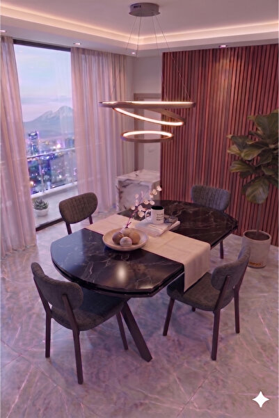 Avenza living Nova Serisi Modern Yemek Masası Takımı - 4 Kişilik Salon & Mutf...