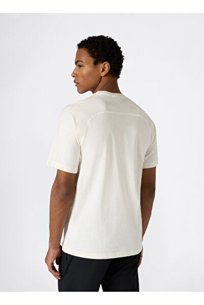 Champion 222374-YS084 SS Tee Krem Erkek T-Shirt