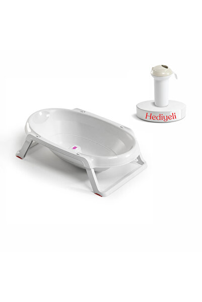 OK Baby OKBaby Onda Slim Katlanır Bebek Küveti K.Beyaz & Splash Bebek Duşu He...
