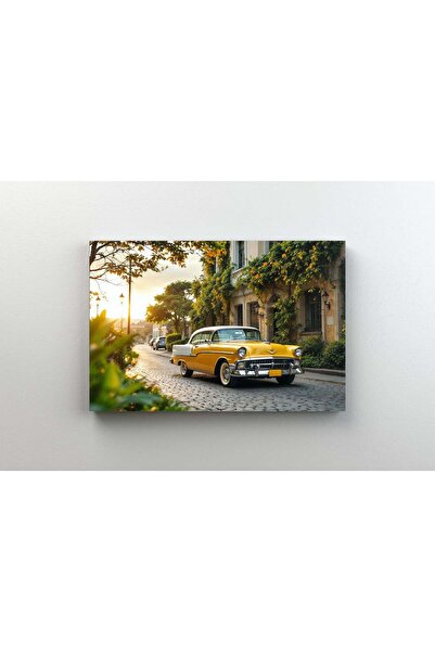 Efect Canvas Tablou Canvas - Masina retro in italia la apus