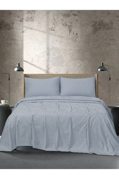 Cannon 4-Piece Bedsheet King Set Jacquard Blue 100% Cotton T300