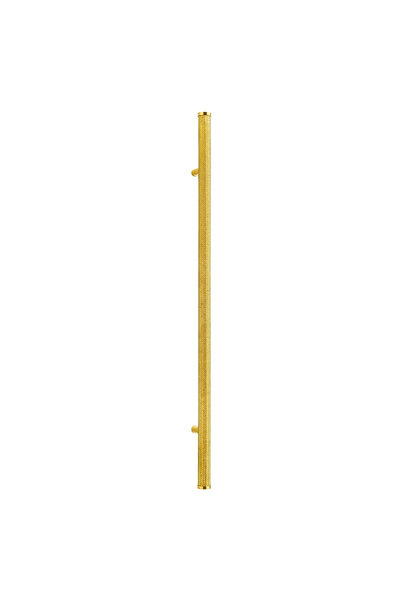 Vivarel 2'li Set Paslanmaz Çelik Örme Çekme Kol PVD Kaplama Satin Altın 1300 mm