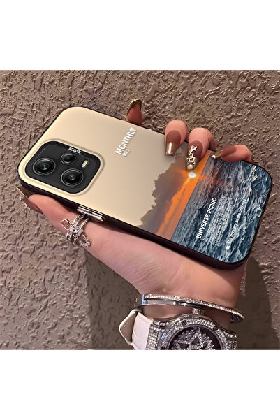 PATTERNOVA Redmi Note 12 Pro 5G Uyumlu Yüksek Kalite Günbatımı Deniz Manzaral...