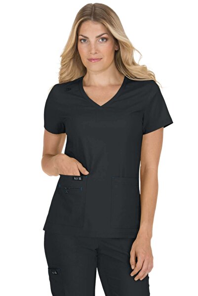 KOI Basics Becca Women's Medical Scrub Jacket - Black (Model 373)