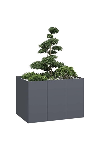 vidaxl Jardiniera, antracit, 120x80x80 cm, otel