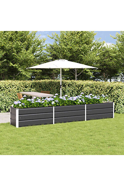 vidaxl Jardiniera Antracit 290 x 50 x 45 cm Otel Galvanizat