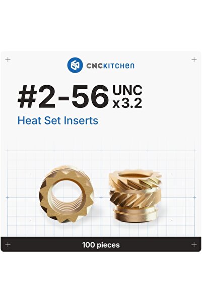 CNC Kitchen Piulite inserabile #2-56x3.2mm 100buc