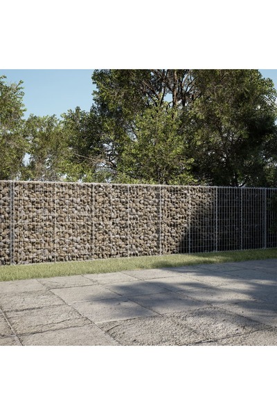 vidaxl Cos gabion cu capac, 900x100x100 cm, fier galvanizat