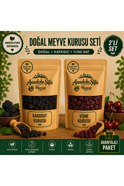 Anadolu Şifa Harput Karadut & Vişne Kurusu 100 Gr x2 Doğal ve Katkısız