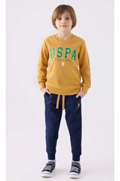 U.S. Polo Assn. Boy's Long Sleeve Sweatshirt 9-15 Years Mustard